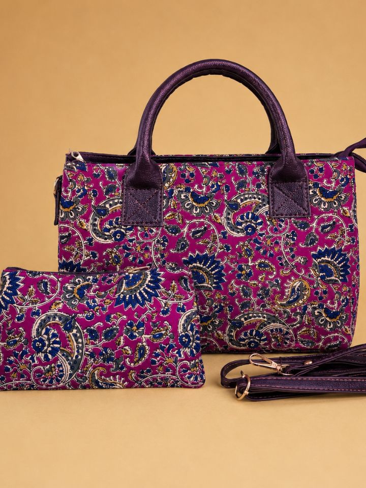 jaipuri floral print handbag for women