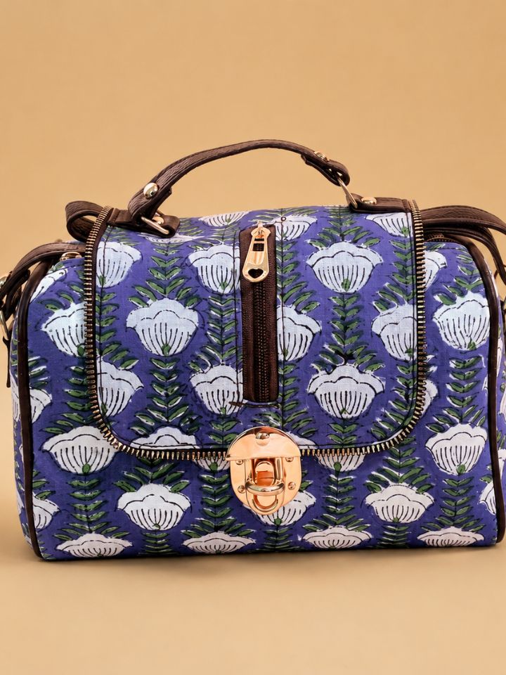 jaipuri floral print handbag for women